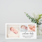 Eenvoudige aankondiging van de geboorte van Elegan (Staand voorkant)