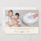 Eenvoudige aankondiging van de geboorte van Elegan (Achterkant)