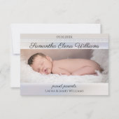 Eenvoudige aankondiging van de geboorte van Elegan (Voorkant)