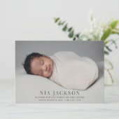 Eenvoudige aankondiging van de geboorte van Elegan (Staand voorkant)