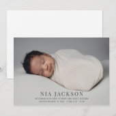 Eenvoudige aankondiging van de geboorte van Elegan (Voorkant / Achterkant)