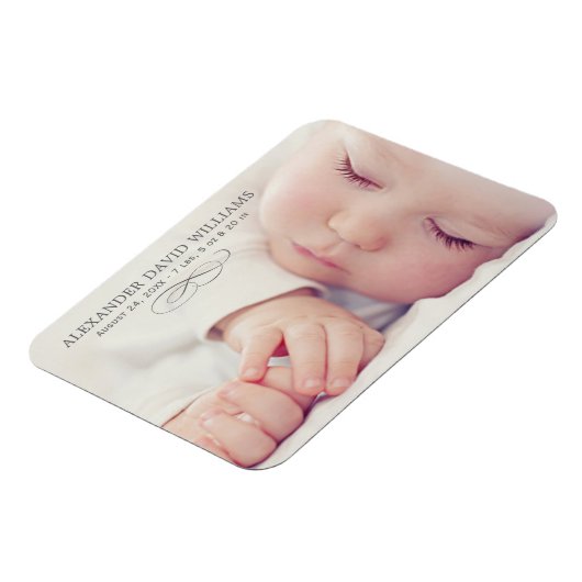 Eenvoudige aankondiging van de geboorte van Elegan Magneet (Linkerzijde)