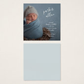 Eenvoudige aankondiging van de geboorte van Mini B (Voorkant /achterkant)