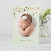 Eenvoudige aankondiging van de geboorte van Wildbl (Staand voorkant)