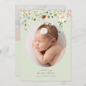 Eenvoudige aankondiging van de geboorte van Wildbl (Voorkant / Achterkant)