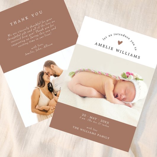 Eenvoudige aankondiging van Elegant 2-foto's nieuw