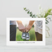 Eenvoudige aankondiging van foto's tijdens zwanger (Staand voorkant)