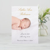 Eenvoudige Aankondiging van geboorte op Baby Foto- (Staand voorkant)