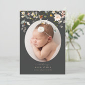 Eenvoudige aankondiging van geboorte van wilde blo (Staand voorkant)