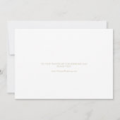 Eenvoudige aankondiging van Gold Simple Elopement (Achterkant)