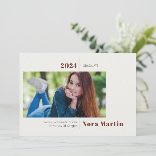 Eenvoudige aankondiging van het Afstuderen Auburn (Staand voorkant)