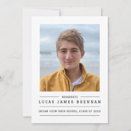 Eenvoudige aankondiging van het Afstuderen Elegant