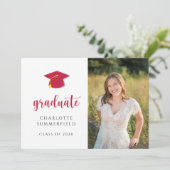 Eenvoudige aankondiging van het Afstuderen Foto Re (Staand voorkant)