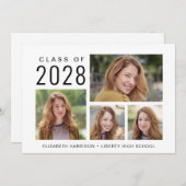 Eenvoudige aankondiging van het Afstuderen Photo C (Voorkant / Achterkant)