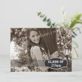 Eenvoudige aankondiging van het Afstuderen van de  (Staand voorkant)