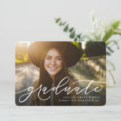 Eenvoudige aankondiging van het afstuderen van de (Staand voorkant)