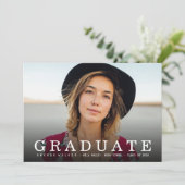 Eenvoudige aankondiging van het Afstuderen van de  (Staand voorkant)