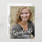 Eenvoudige aankondiging van het Afstuderen van de  (Voorkant / Achterkant)