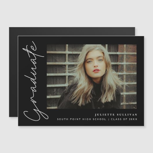 Eenvoudige aankondiging van het Afstuderen van de (Voorkant / Achterkant)