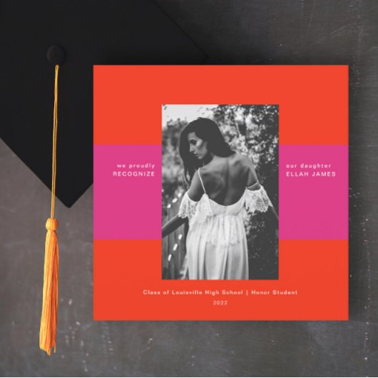 Eenvoudige aankondiging van het afstuderen van de 