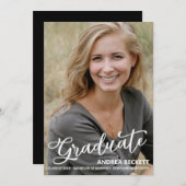 Eenvoudige aankondiging van het Afstuderen van de  (Voorkant / Achterkant)