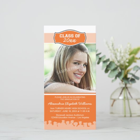 Eenvoudige aankondiging van het Afstuderen van de  (Staand voorkant)