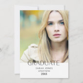 Eenvoudige aankondiging van het Afstuderen van de  (Voorkant)