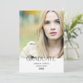 Eenvoudige aankondiging van het Afstuderen van de  (Staand voorkant)