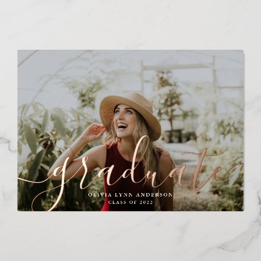 Eenvoudige aankondiging van het Afstuderen van de  (Voorkant)