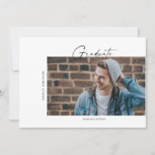 Eenvoudige aankondiging van het Afstuderen van de  (Voorkant)