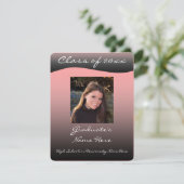 Eenvoudige aankondiging van het Afstuderen zwart-w (Staand voorkant)