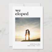 Eenvoudige aankondiging van het fotohuwelijk (Voorkant)