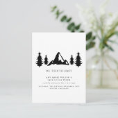 Eenvoudige aankondiging van het huwelijk van de es briefkaart (Staand voorkant)