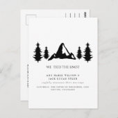 Eenvoudige aankondiging van het huwelijk van de es briefkaart (Voorkant / Achterkant)