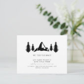 Eenvoudige aankondiging van het huwelijk van de es briefkaart (Staand voorkant)