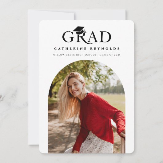 Eenvoudige aankondiging van het moderne Afstuderen (Voorkant)