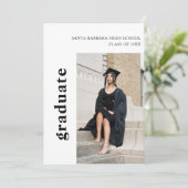 Eenvoudige aankondiging van het moderne Afstuderen (Staand voorkant)