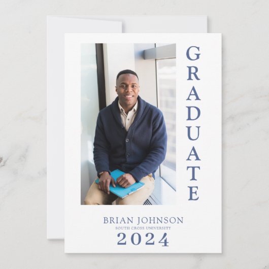 Eenvoudige aankondiging van het moderne Afstuderen (Voorkant)