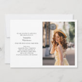 Eenvoudige aankondiging van het moderne Afstuderen (Achterkant)