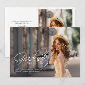 Eenvoudige aankondiging van het moderne Afstuderen (Voorkant / Achterkant)