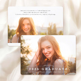 Eenvoudige aankondiging van het moderne Afstuderen