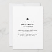 Eenvoudige aankondiging van het moderne Afstuderen (Achterkant)