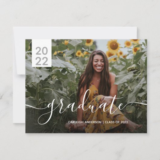 Eenvoudige aankondiging van het moderne Afstuderen (Voorkant)