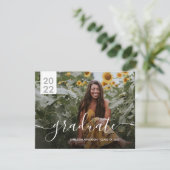 Eenvoudige aankondiging van het moderne Afstuderen (Staand voorkant)