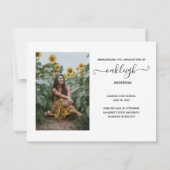 Eenvoudige aankondiging van het moderne Afstuderen (Achterkant)