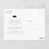 Eenvoudige aankondiging van het moderne Afstuderen Briefkaart (Achterkant)