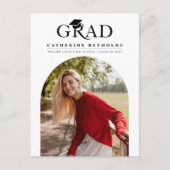 Eenvoudige aankondiging van het moderne Afstuderen Briefkaart (Voorkant)