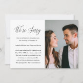 Eenvoudige aankondiging van het uitstel van het hu (Voorkant)