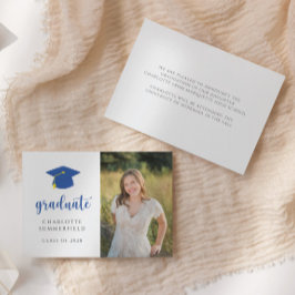 Eenvoudige aankondiging van Photo Blue & White-Afs