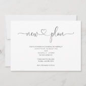 Eenvoudige aankondiging van uitstellen van huwelij (Voorkant)